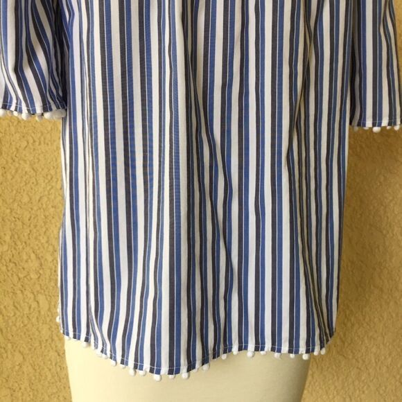 Trina Turk Striped Off the Shoulder‎ Top S - Picture 6 of 8